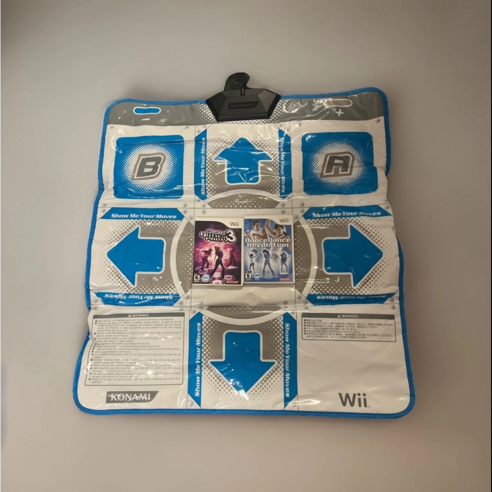 Dance Dance Revolution Dance pad / Mat Bundle Plus Two DDR Games